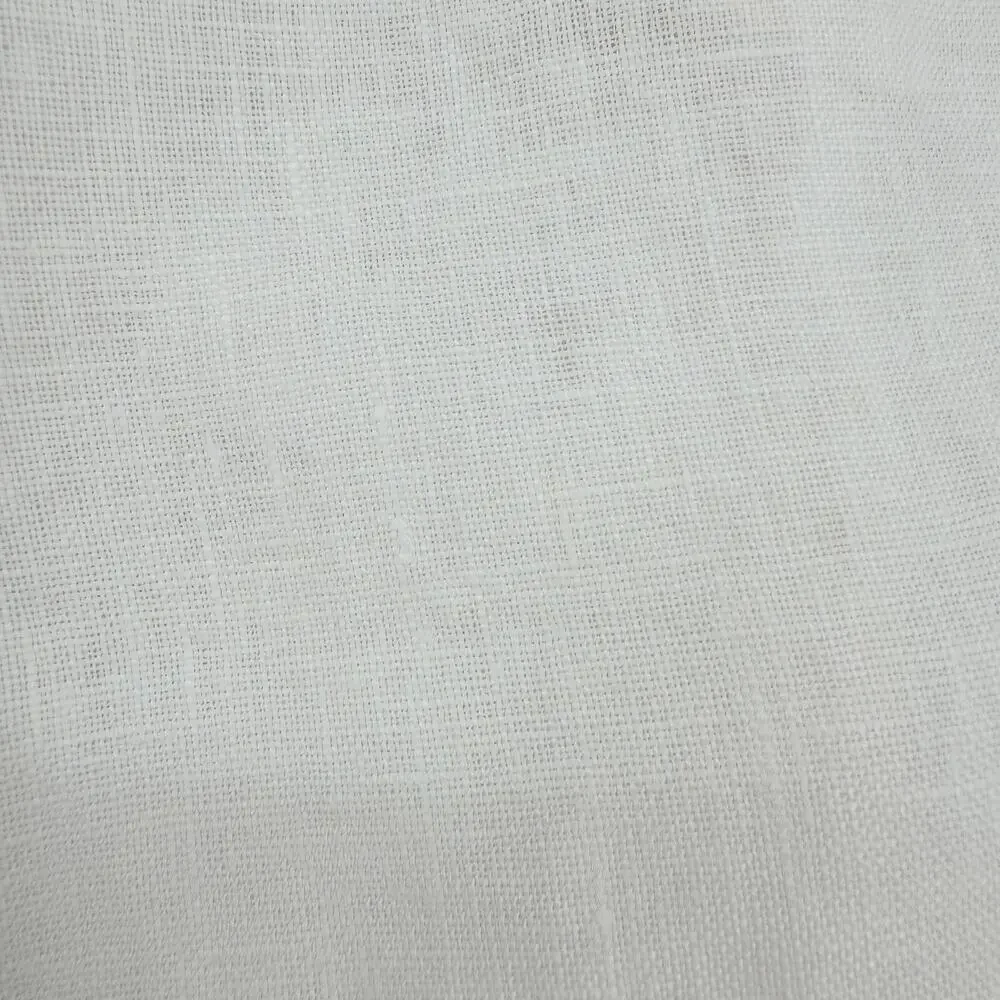Banana Republic Off White 100% Linen Wide Leg Cropped Pants Fully Lined Size XL